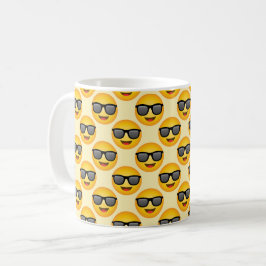 Coole Emoji mit Sonnenbrille Kaffeetasse Emoticon 