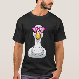 Coole Ente mit rosa Herzbrille Lustig süße Anima T-Shirt
