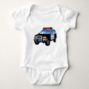 Coole Entwicklung des Cartoon von Polizeiwagen für Baby Strampler