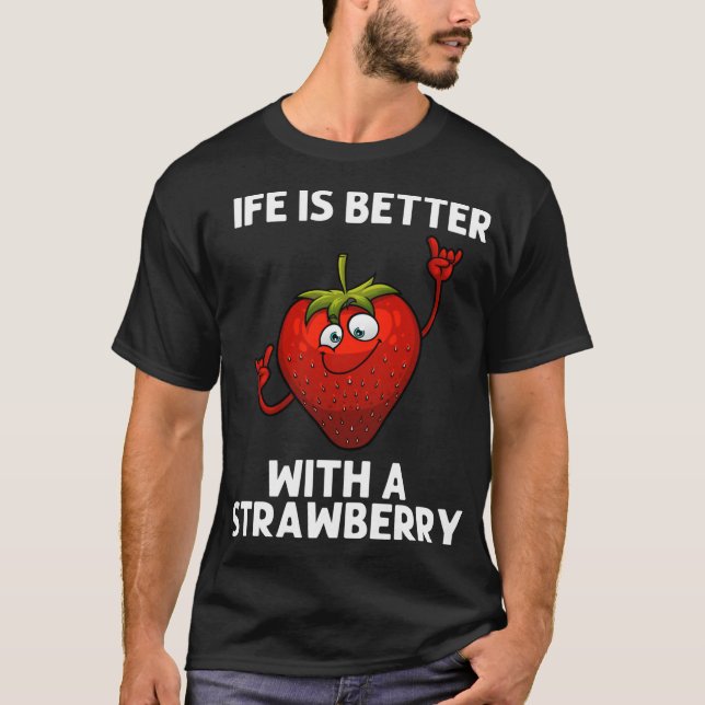 Coole Erdbeere für Männer - Frauen - Erdbeeren B T-Shirt (Vorderseite)