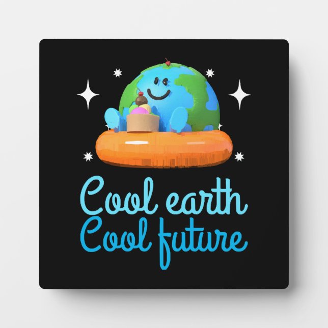 Coole Erde, Coole Zukunft - Erde Fotoplatte (Vorderseite)