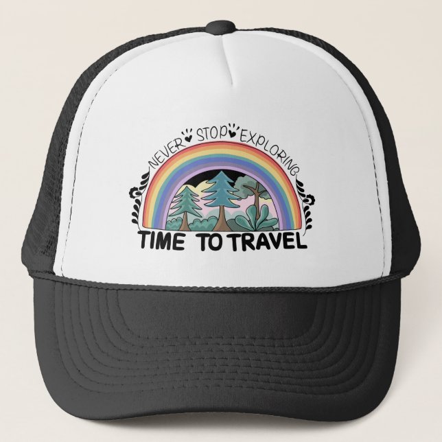 Coole erkundung Wortkunst  Truckerkappe (Vorderseite)