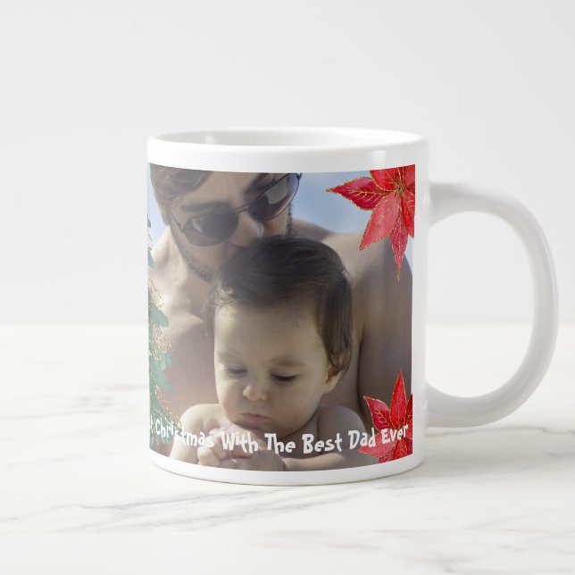 Coole erste Weihnachten mit besten Vater je Foto Jumbo-Tasse (Rechts)