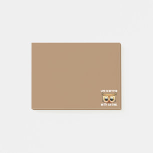 Coole Eulen-Kunst Für Männer Frauen Nachtaktiver V Post-it Klebezettel