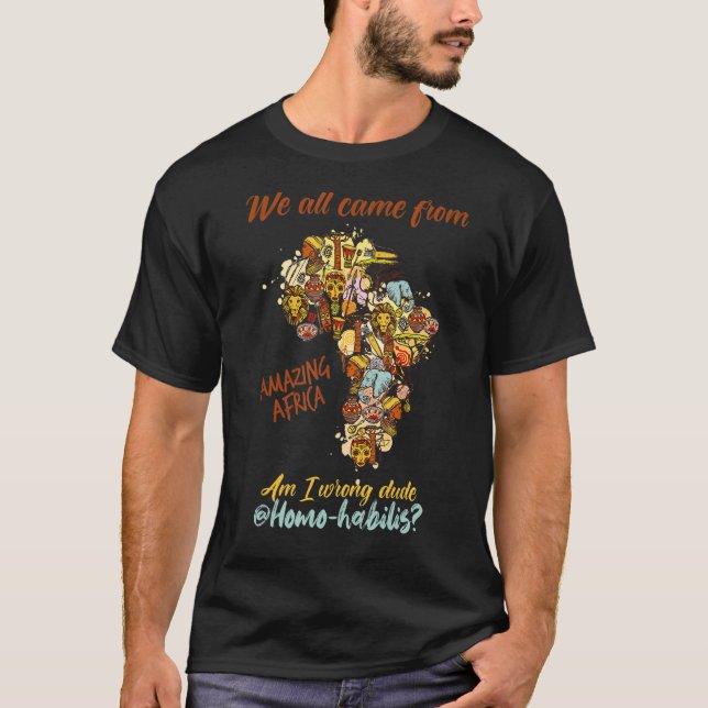 Coole Evolution der Menschheit Wir sind alle Afrik T-Shirt (Vorderseite)