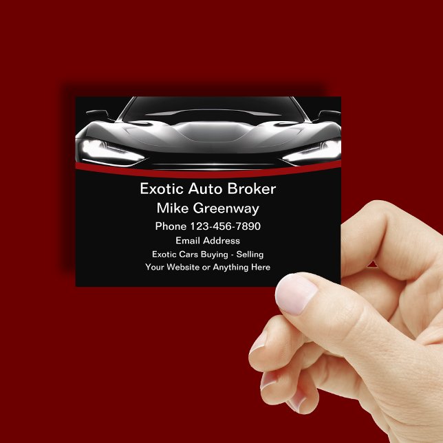 Coole Exotic Car Auto Broker Business Cards Visitenkarte (Von Creator hochgeladen)