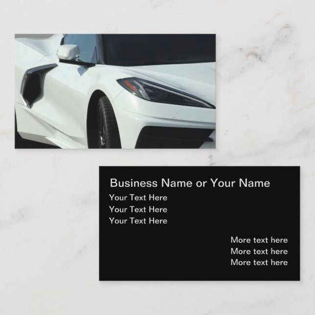 Coole Exotic Car Theme Business Cards Visitenkarte (Vorne/Hinten)