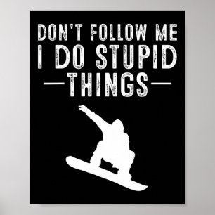 Coole Extreme Sports Liebhaber Snowboard Kinder De Poster