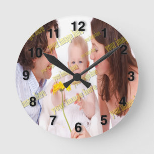 Coole Fab Foto Collage Runde Wanduhr