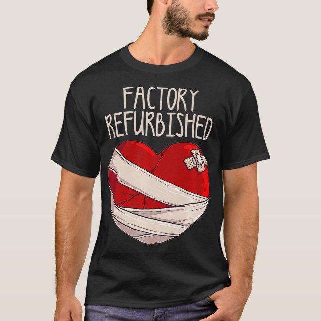Coole Fabrik renoviertes Herz Funny Open Heart Su T-Shirt (Vorderseite)