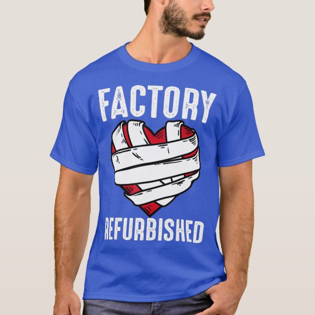 Coole Fabrik renoviertes Herz Funny Open Heart T-Shirt (Vorderseite)