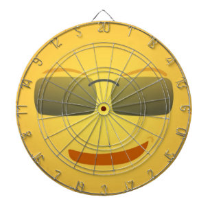 COOLE FACE DARTBOARD MIT DUNKELN DARTSCHEIBE