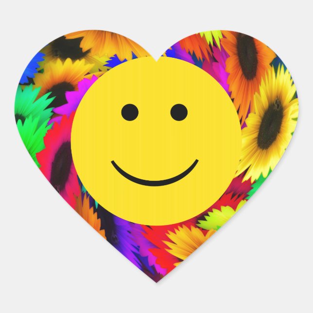 Coole Face Heart Sticker (Vorderseite)