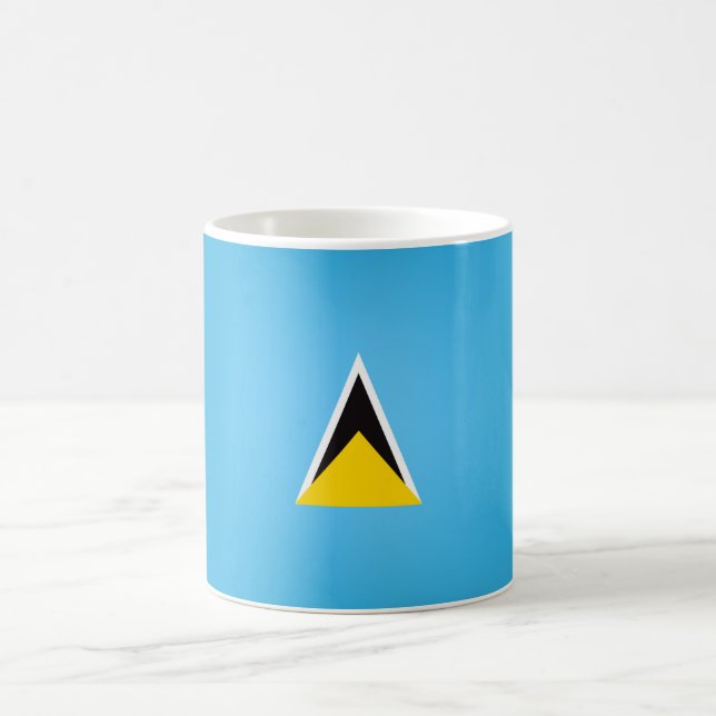 Coole Fahne Saint Lucia Kaffeetasse (Mittel)