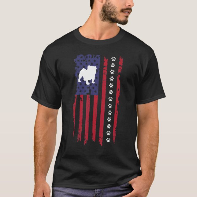 Coole Fahnen der amerikanischen Flagge und patroui T-Shirt (Vorderseite)