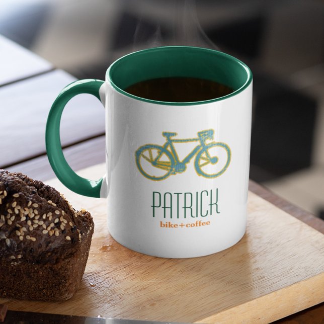 Coole Fahrräder personalisiert Tasse (bike & coffee)