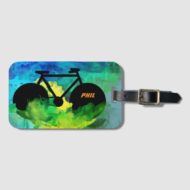 coole Fahrradgrafik Gepäckanhänger (Vorderseite (Horizontal))