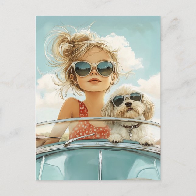 Coole Fahrt mit bester Freundschaft Postkarte (Vorderseite)