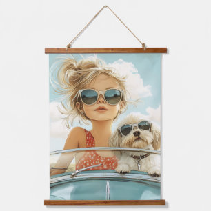 Coole Fahrt mit bester Freundschaft Wandteppich Mit Holzrahmen