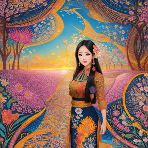 Coole Fakten zum Retro Bali Batik Design - Sweatshirt