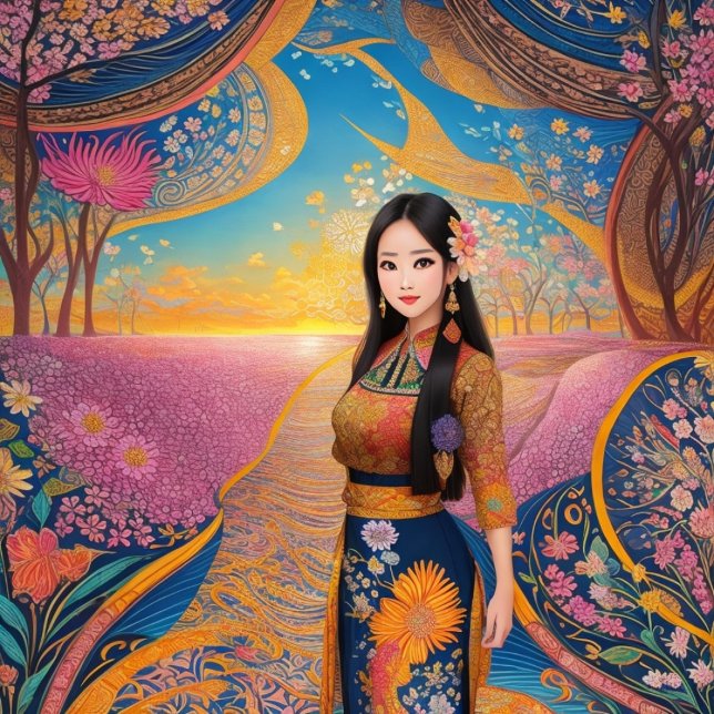 Coole Fakten zum Retro Bali Batik Design - Sweatshirt (Von Creator hochgeladen)