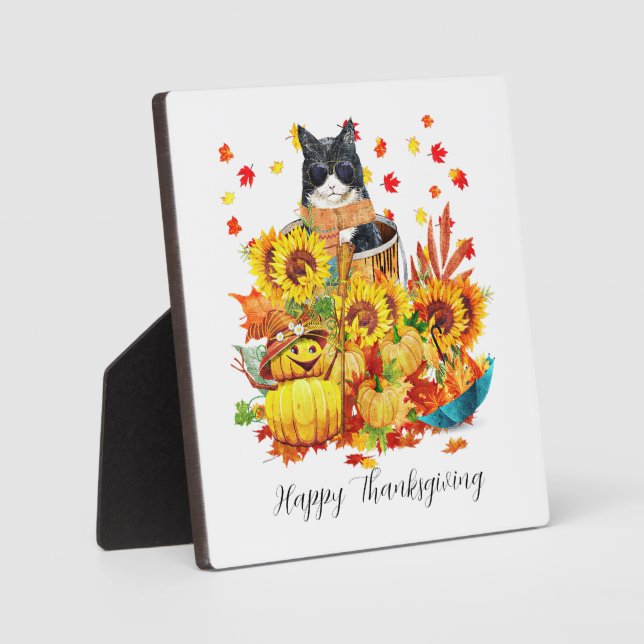 Coole Fallkatze Fotoplatte (Vorderseite)