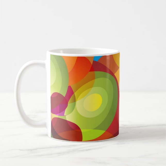Coole Fantasy-Blasen und Kreise Kaffeetasse (Links)