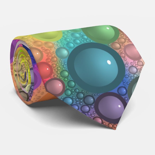 coole Farben abstrakte Halsbinsel Krawatte (Gerollt)