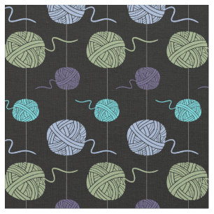 Coole Farben Garn Ball String Muster Schwarz Stoff