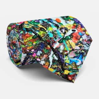 Coole Farbenfrohe Abstrakte Art Paint Spritzer Mus Krawatte