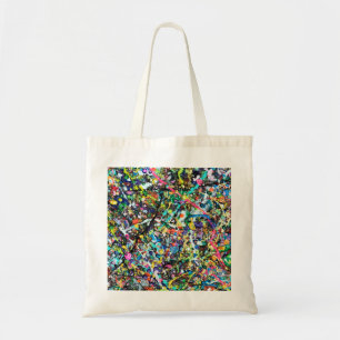 Coole Farbenfrohe Abstrakte Art Paint Spritzer Mus Tragetasche
