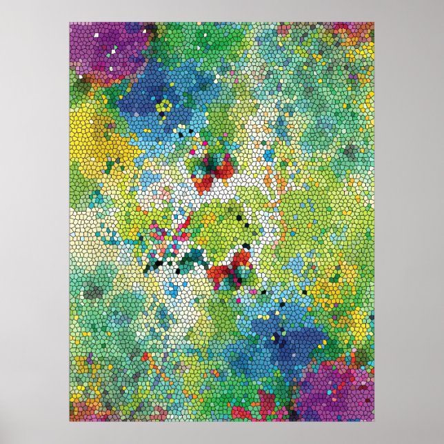 Coole farbenfrohe Aquarelleffekte Poster (Vorne)