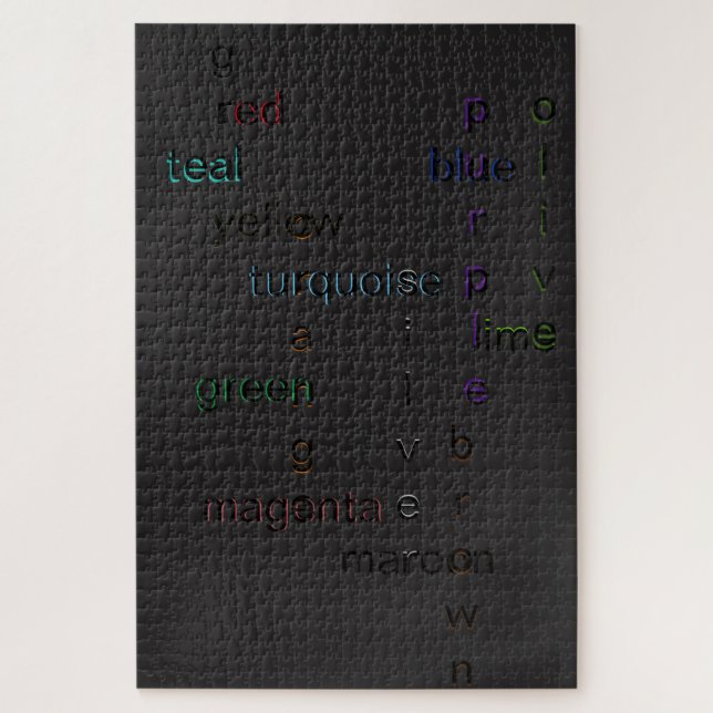 Coole, farbenfrohe, fast solide schwarze Puzzles (Vertikal)