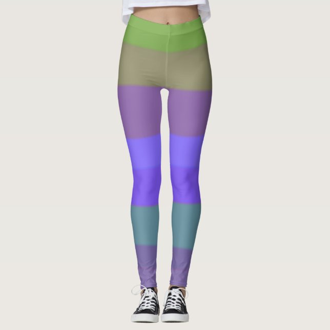Coole farbenfrohe Girls Leggings (Vorderseite)