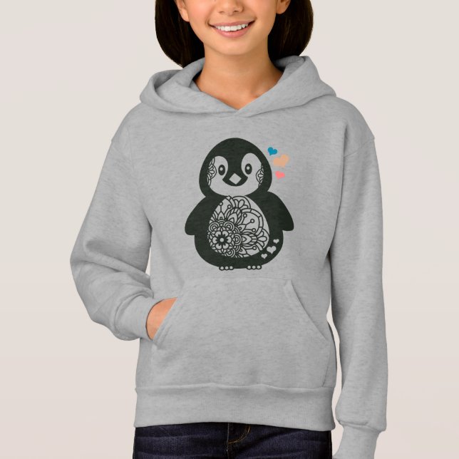coole farbenfrohe Kinderherzen Hoodie (Vorderseite)