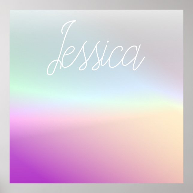 Coole Farbenfrohe Ombre-Farbverläufe und Ihr Scrip Poster (Vorne)