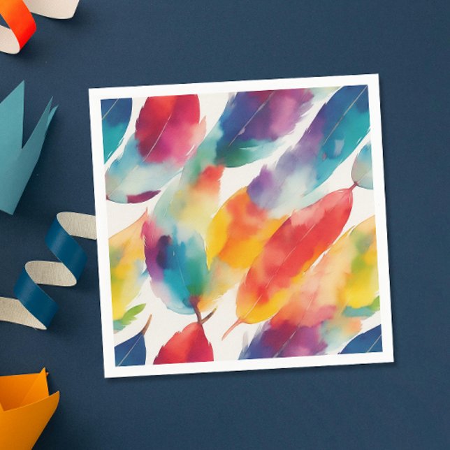 Coole Farbenfrohe Regenbogenfarben Indianerfechte  Serviette (Von Creator hochgeladen)