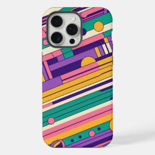 Coole, farbenfrohe Retro-Design der 80er/90er iPhone 15 Pro Max Hülle