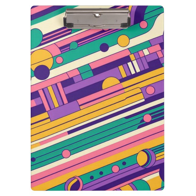 Coole, farbenfrohe Retro-Design der 80er/90er Klemmbrett (Vorderseite)