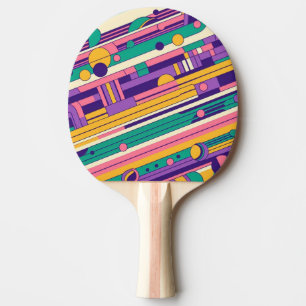 Coole, farbenfrohe Retro-Design der 80er/90er Tischtennis Schläger