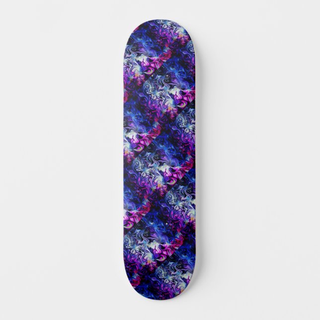 Coole Farbenfrohe Stadtstraße Kunst Inspiriert Skateboard (Vorderseite)