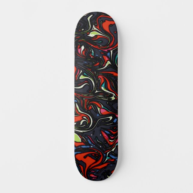 Coole Farbenfrohe Urban Abstrakt Street Art Inspir Skateboard (Vorderseite)
