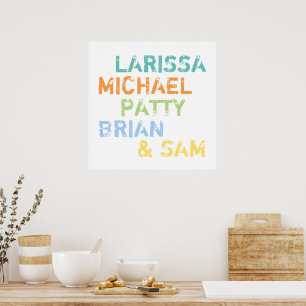 Coole Farbfamilien - Typografie Poster