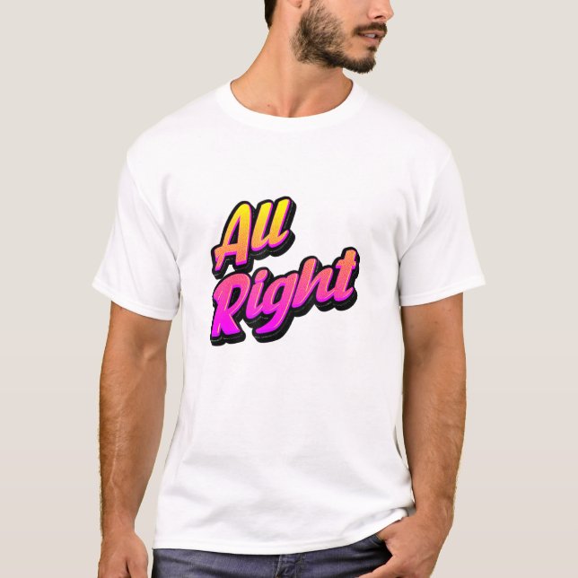 Coole Farbige Alle rechten Anführungszeichen Grafi T-Shirt (Vorderseite)