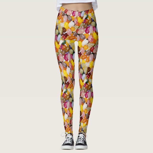 Coole, farbige Osterbohnen Leggings (Vorderseite)