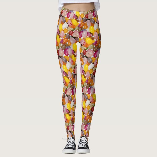 Coole, farbige Osterbohnen Leggings (Vorderseite)