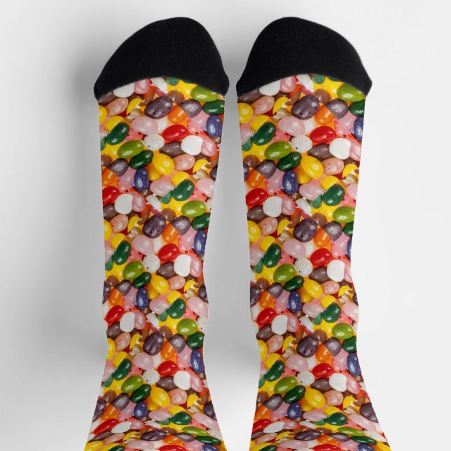 Coole, farbige Osterbohnen Socken (Oben)