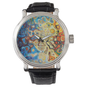 Coole Farbige Surreal Abstrakt Psychedelic Art Armbanduhr
