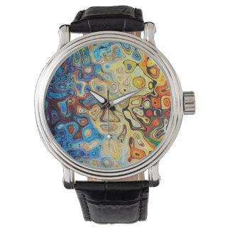 Coole Farbige Surreal Abstrakt Psychedelic Art Armbanduhr