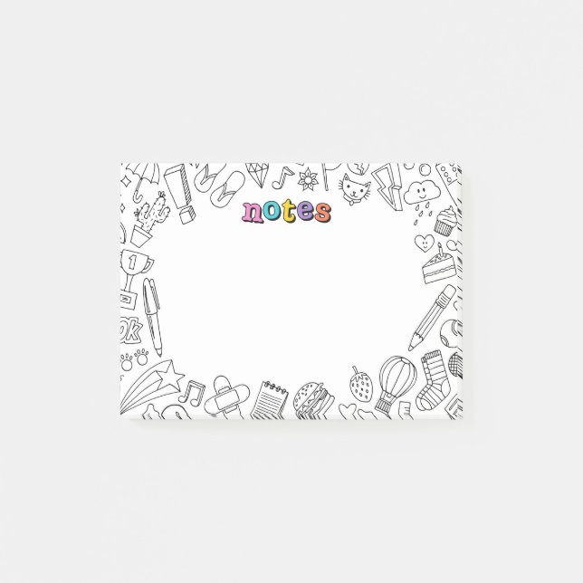 Coole Farbnachrichten Post-it Klebezettel (Vorderseite)